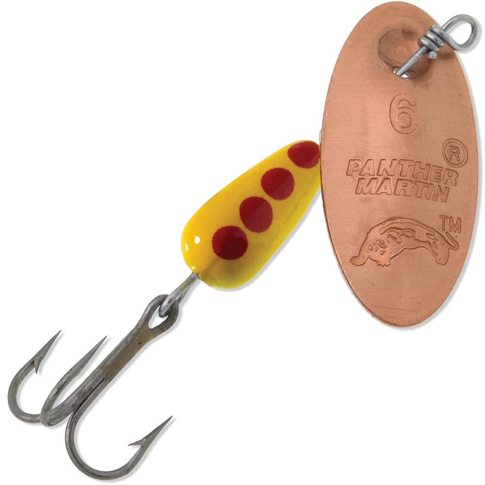 🌟 Panther Martin Deluxe Gold / Black / Red 1/8 oz In-Line Spinner  #4-PMD-GBRED