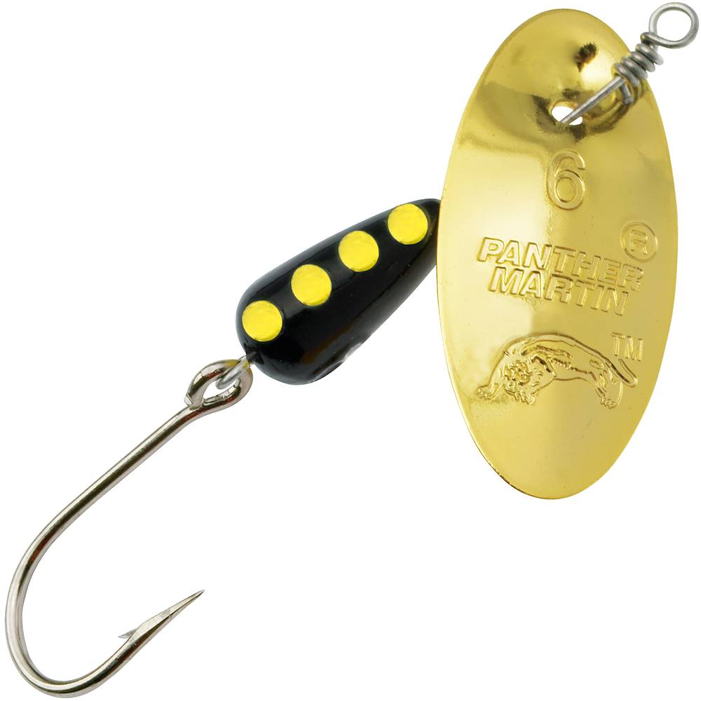 Panther Martin single hook inline spinner. Anyone in the group had